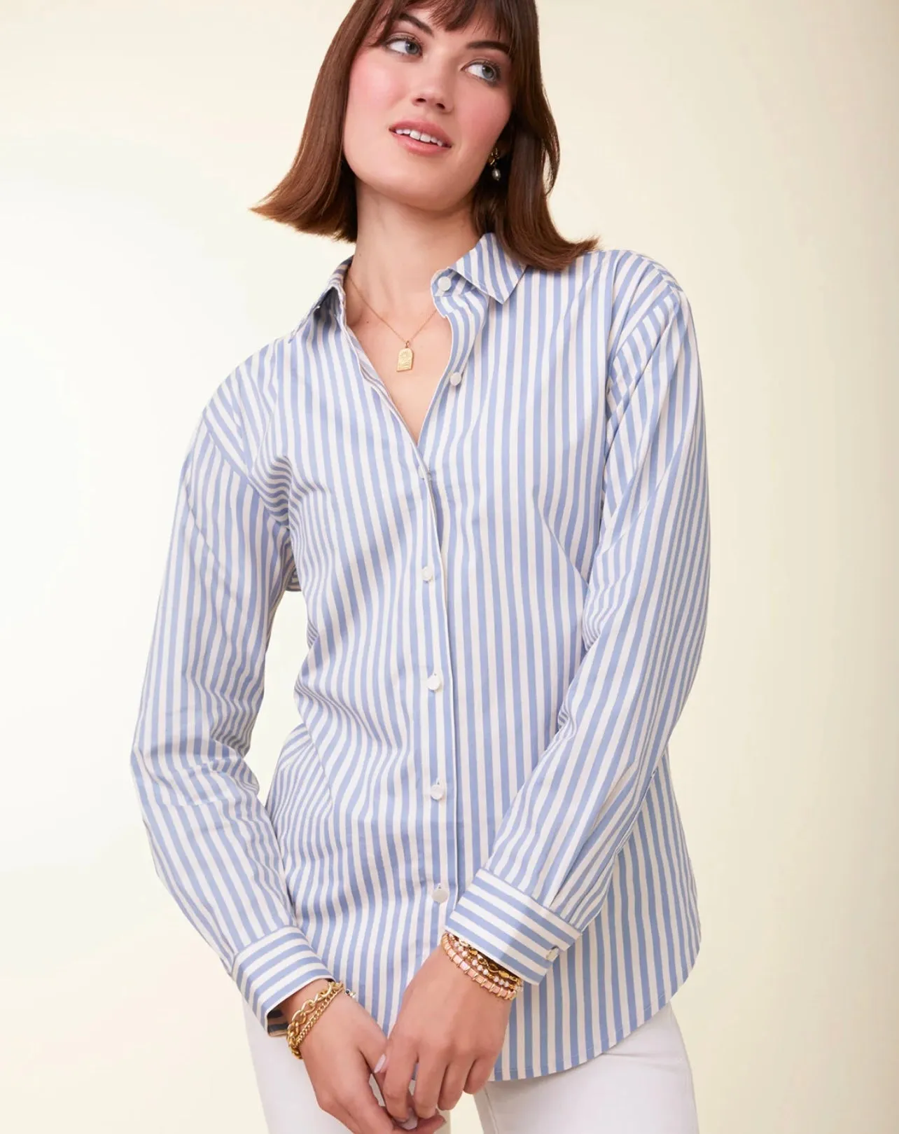 Aida Buttonfront Shirt - Lakeside