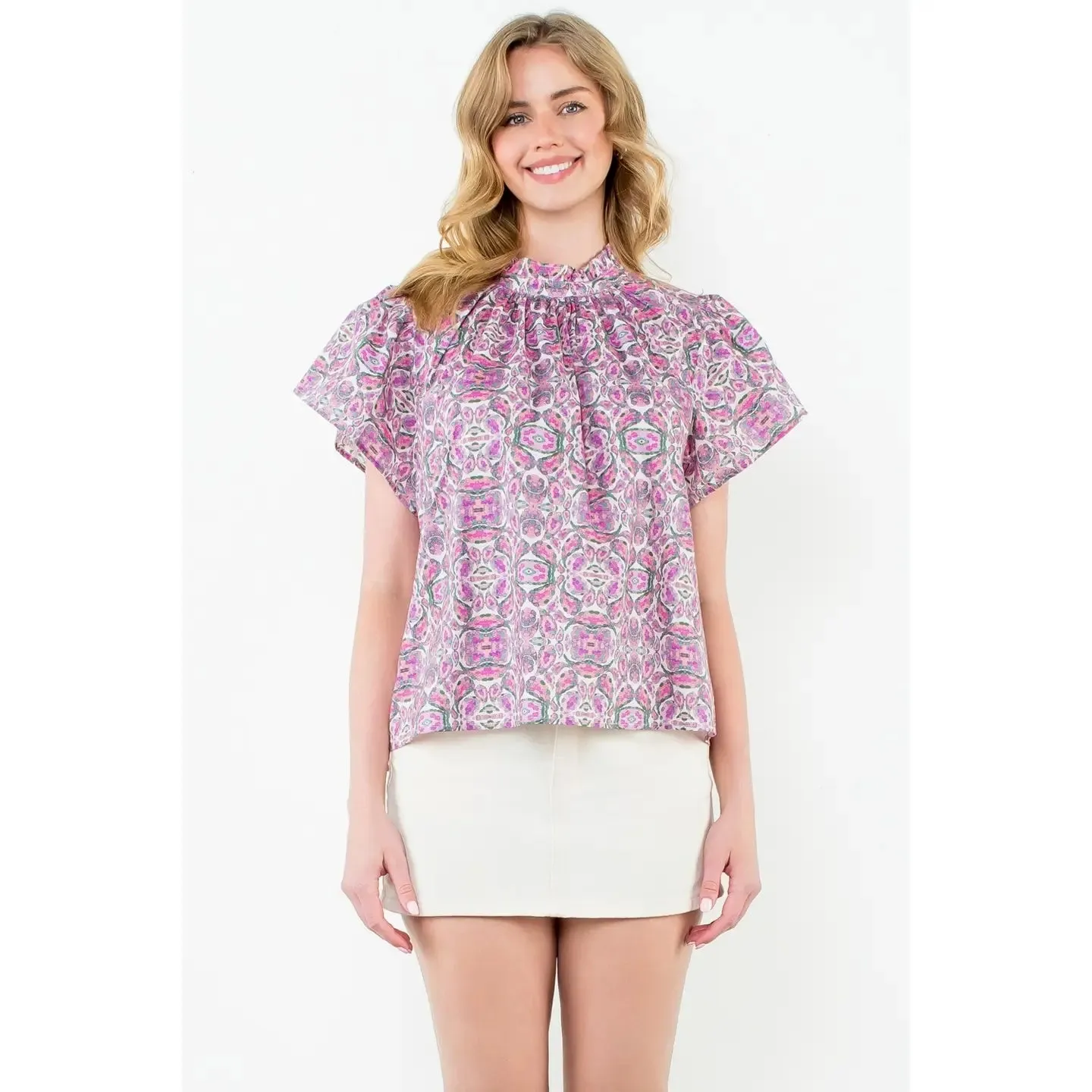 Azalea Flutter Sleeve Blouse