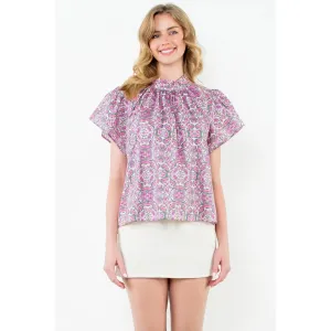 Azalea Flutter Sleeve Blouse