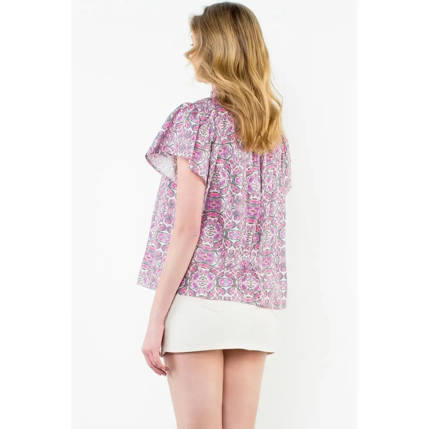 Azalea Flutter Sleeve Blouse