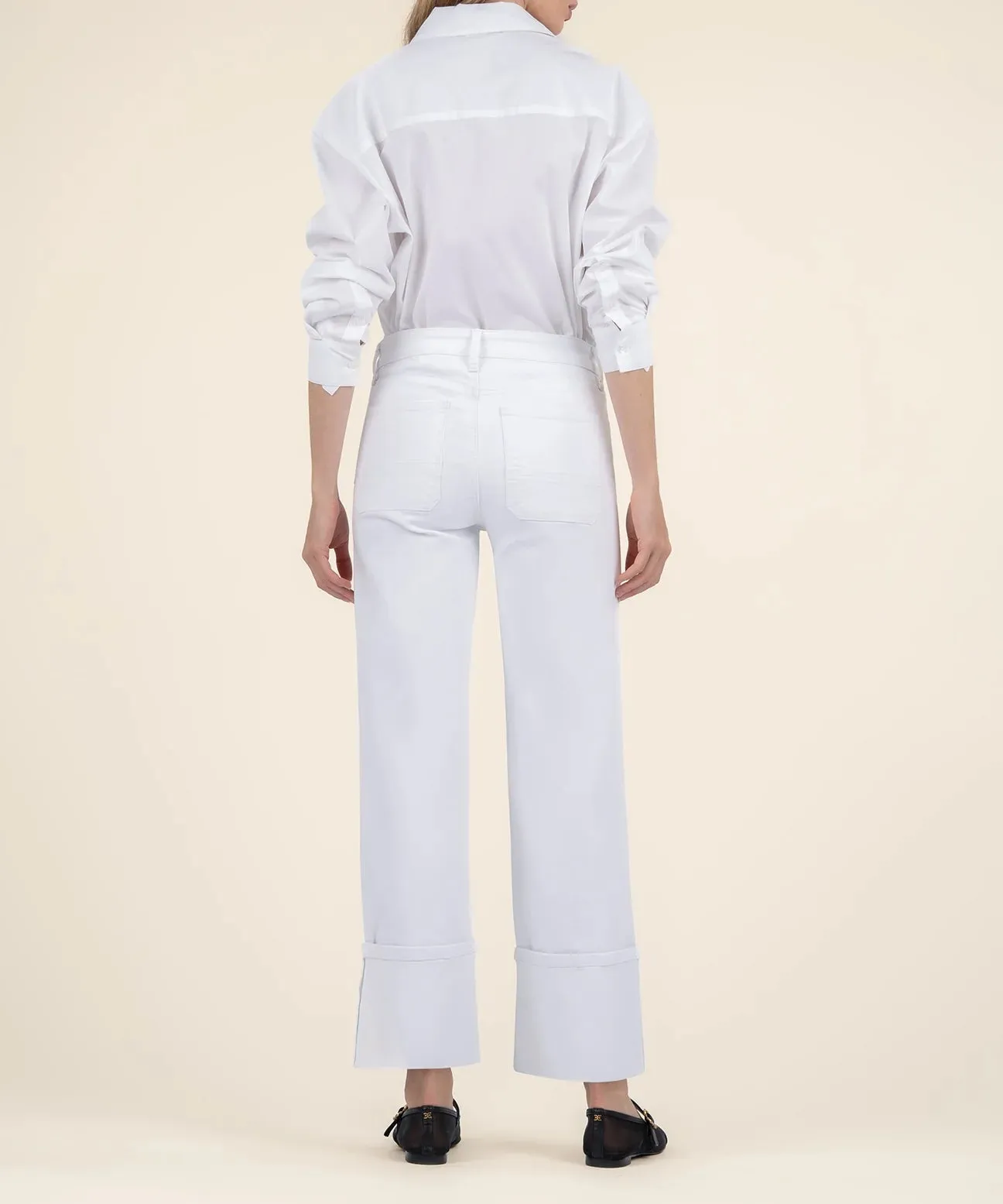Charlotte High Rise Wide Leg - Optic White