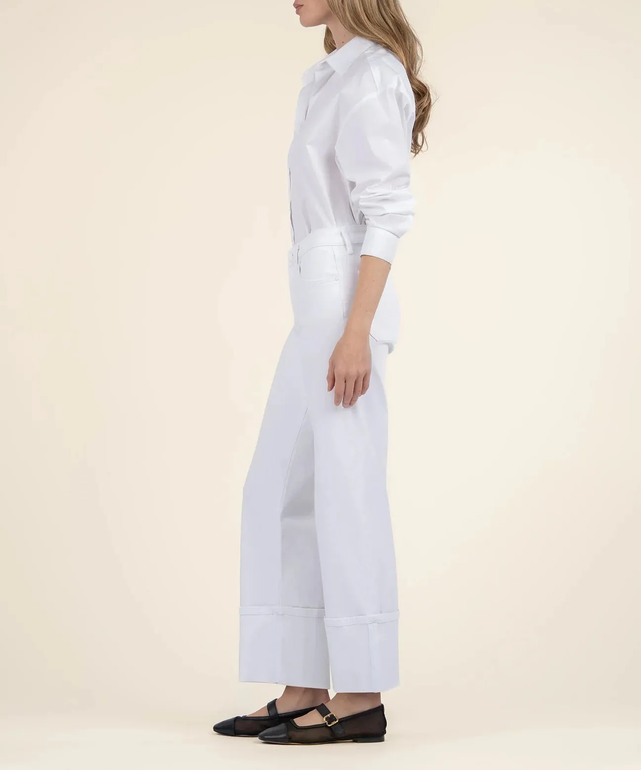 Charlotte High Rise Wide Leg - Optic White
