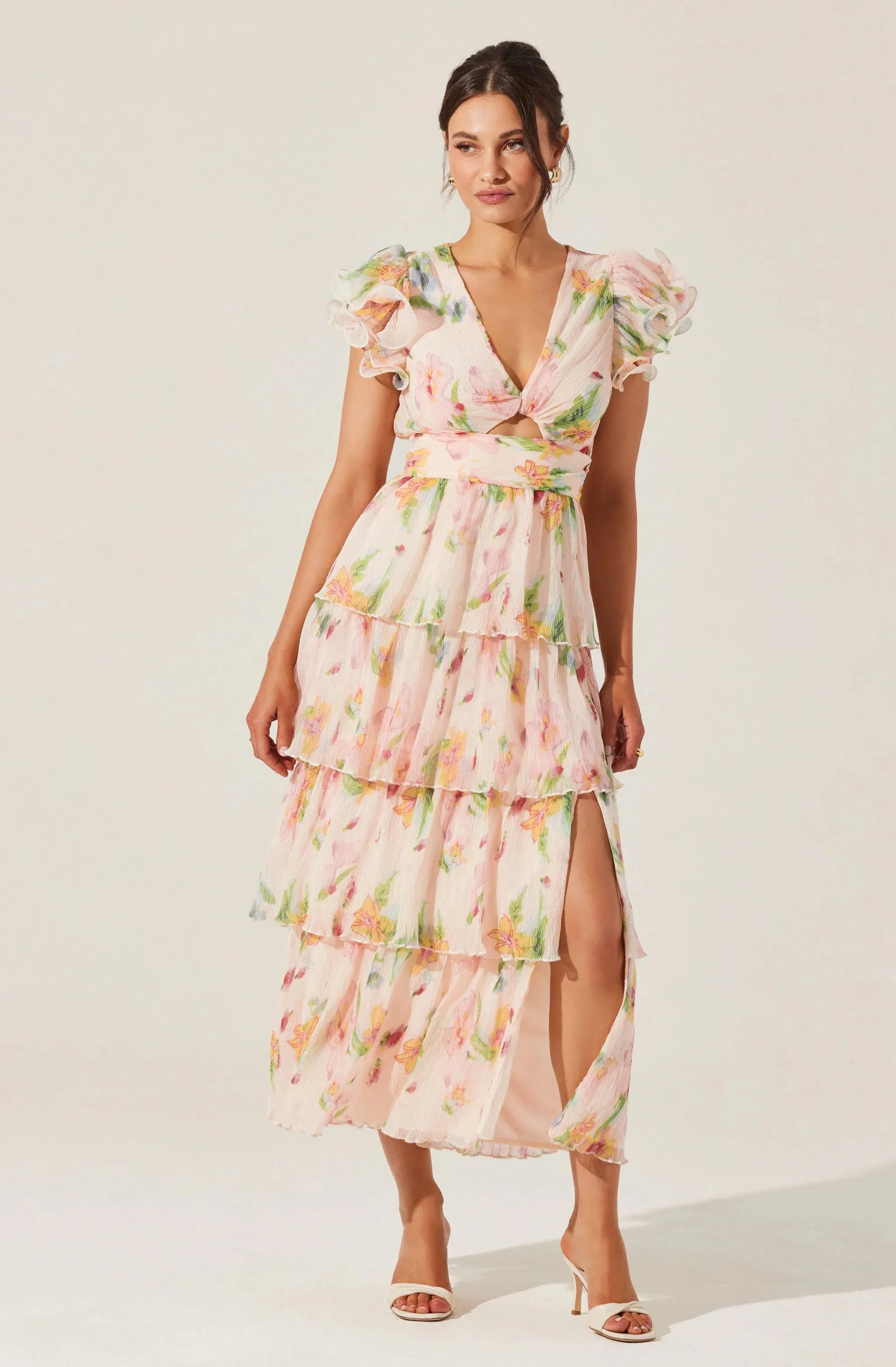Emporia Floral Tiered Midi Dress