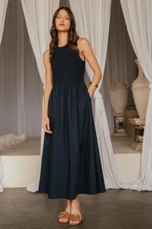 Grace Midi Dress - Navy