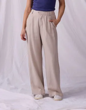 Leukos Linen-Blend Trouser- Sandstone