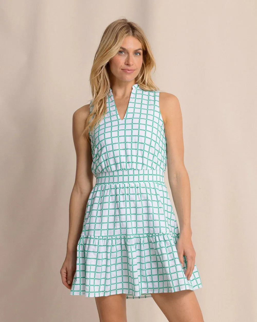 Londyn Eyelet Dress - Simply Green