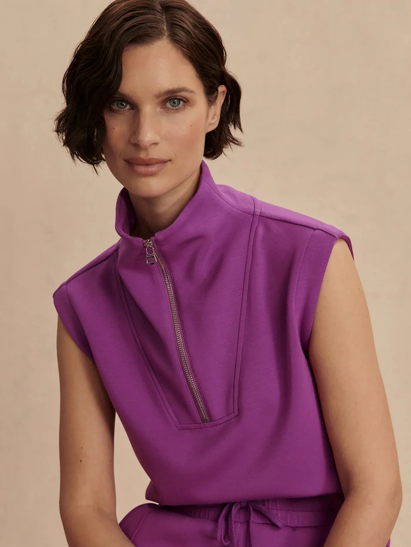 Magnolia 2.0 Half-Zip Tank - Striking Purple