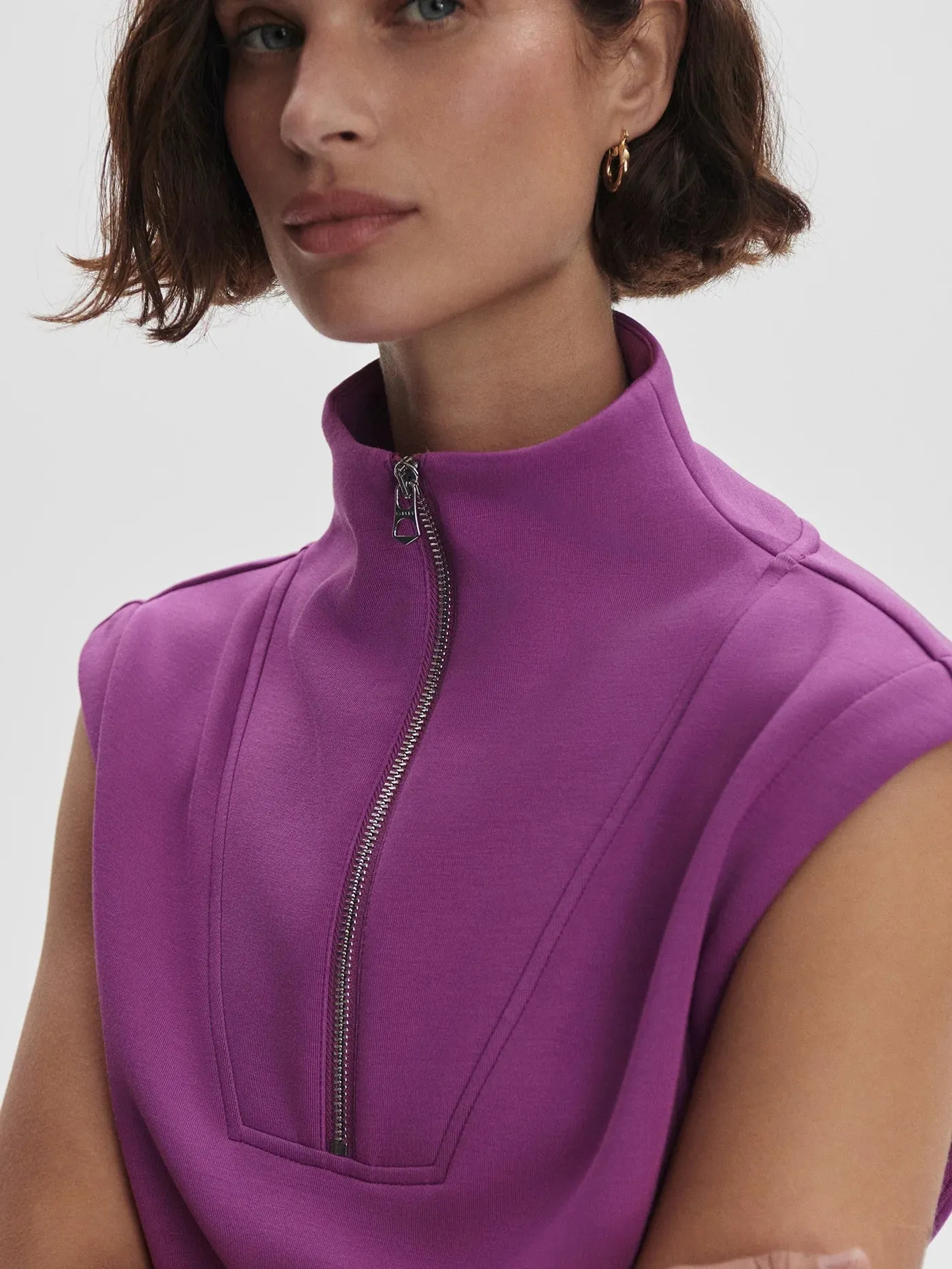 Magnolia 2.0 Half-Zip Tank - Striking Purple