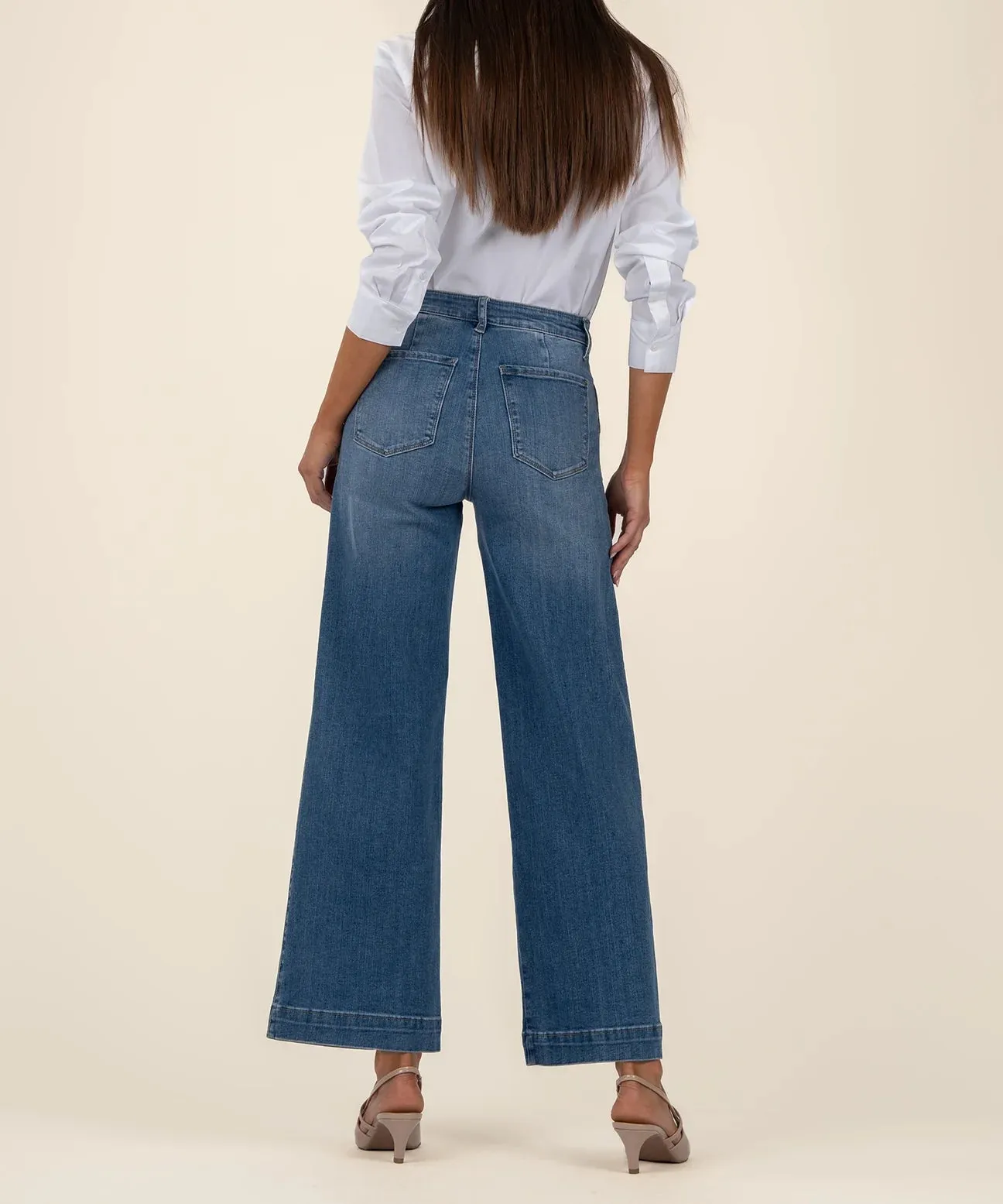 Meg High Rise Wide Leg - Friendship Wash