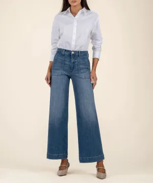 Meg High Rise Wide Leg - Friendship Wash