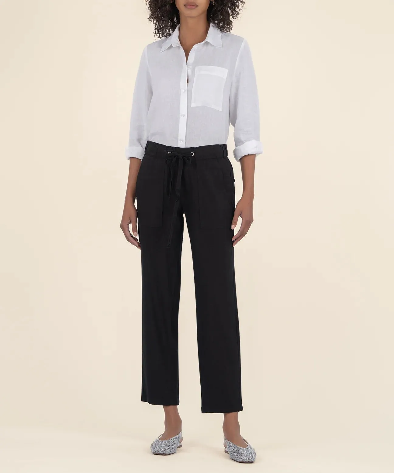 Rosalie Linen Pants - Black