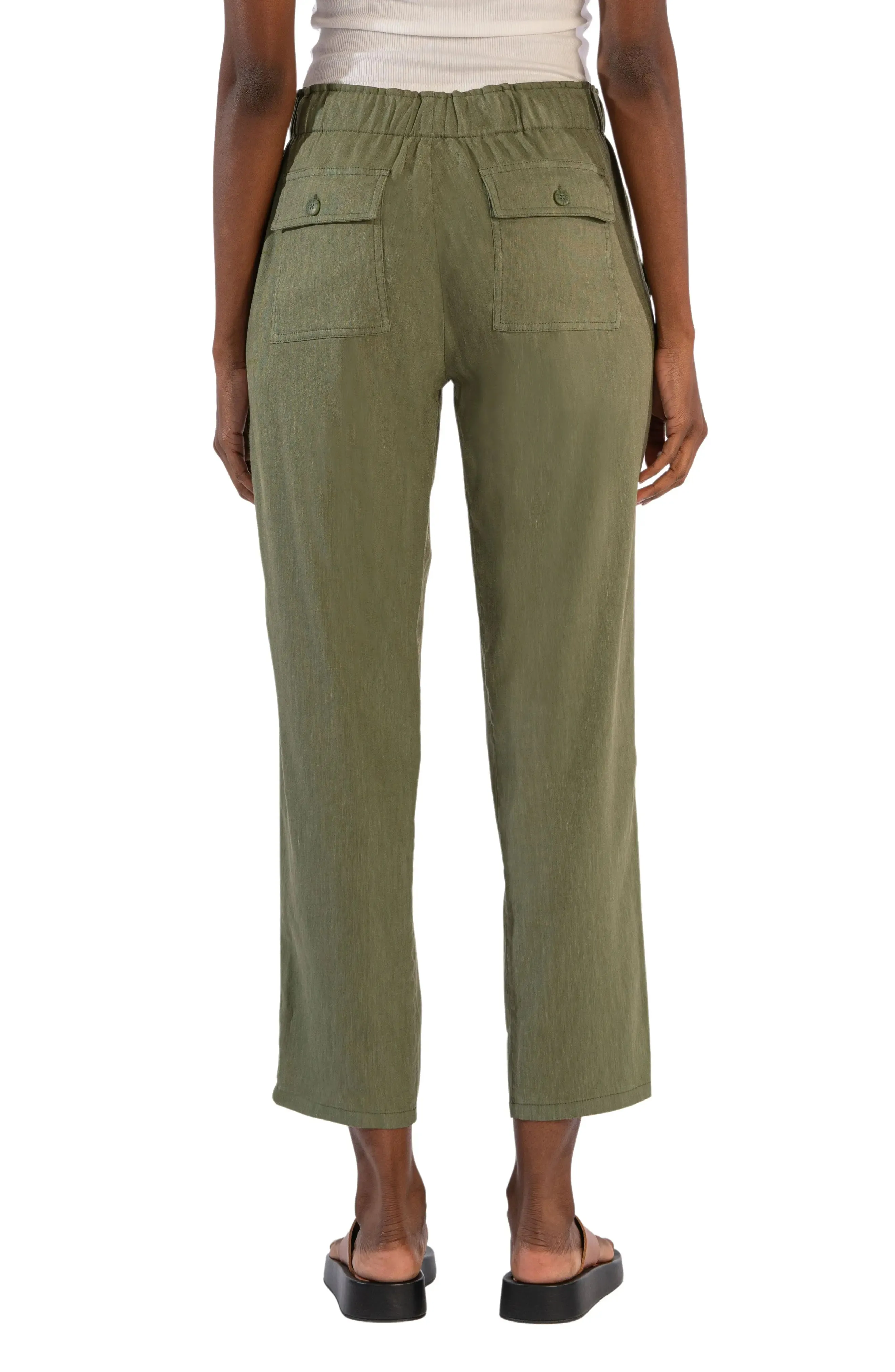 Rosalie Linen Pants - Fern