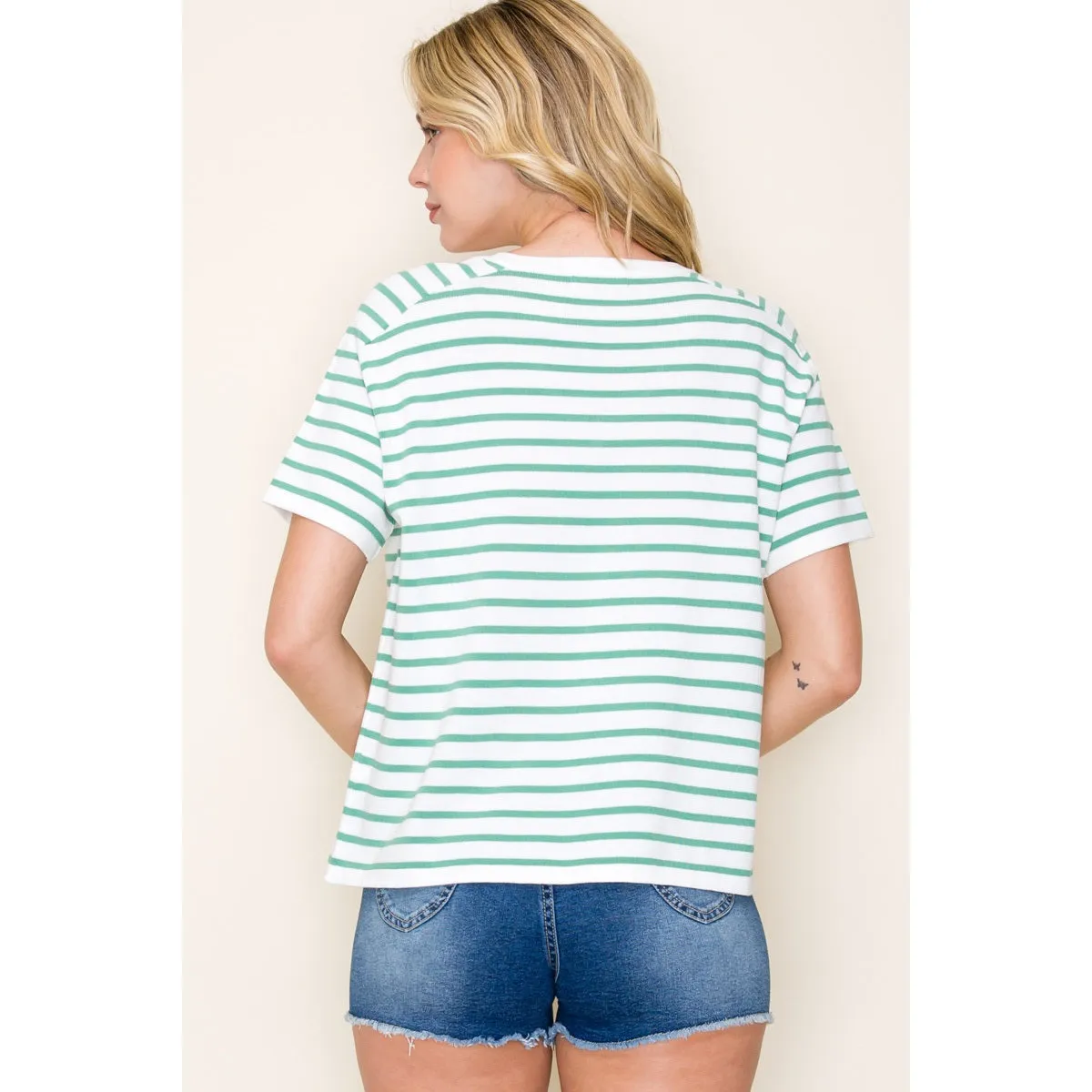 Sasha V-Neck Knit Tee