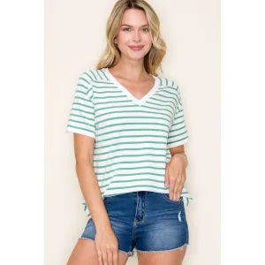Sasha V-Neck Knit Tee