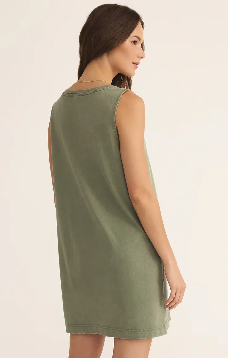 Sloane V-Neck Mini Dress - Avocado