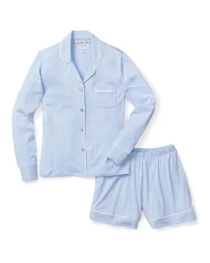 Women’s Pima Pajama Set in Cornflower Blue