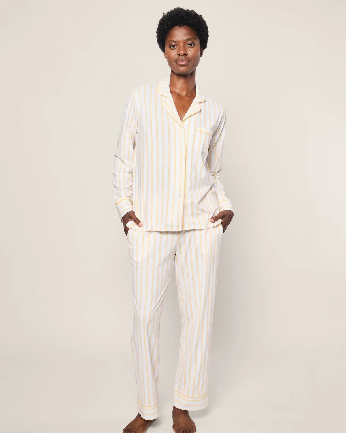 Women’s Pima Pajama Set in Sunny Stripe